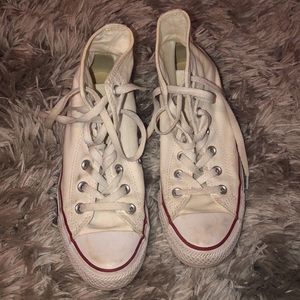 White converse high tops
